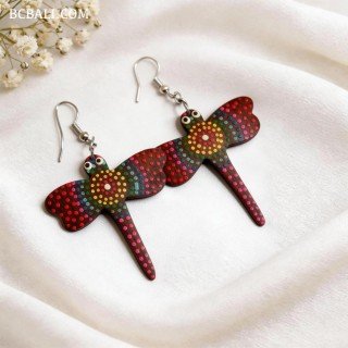 Handcrafted Painting Wood Earrings Artisans Design